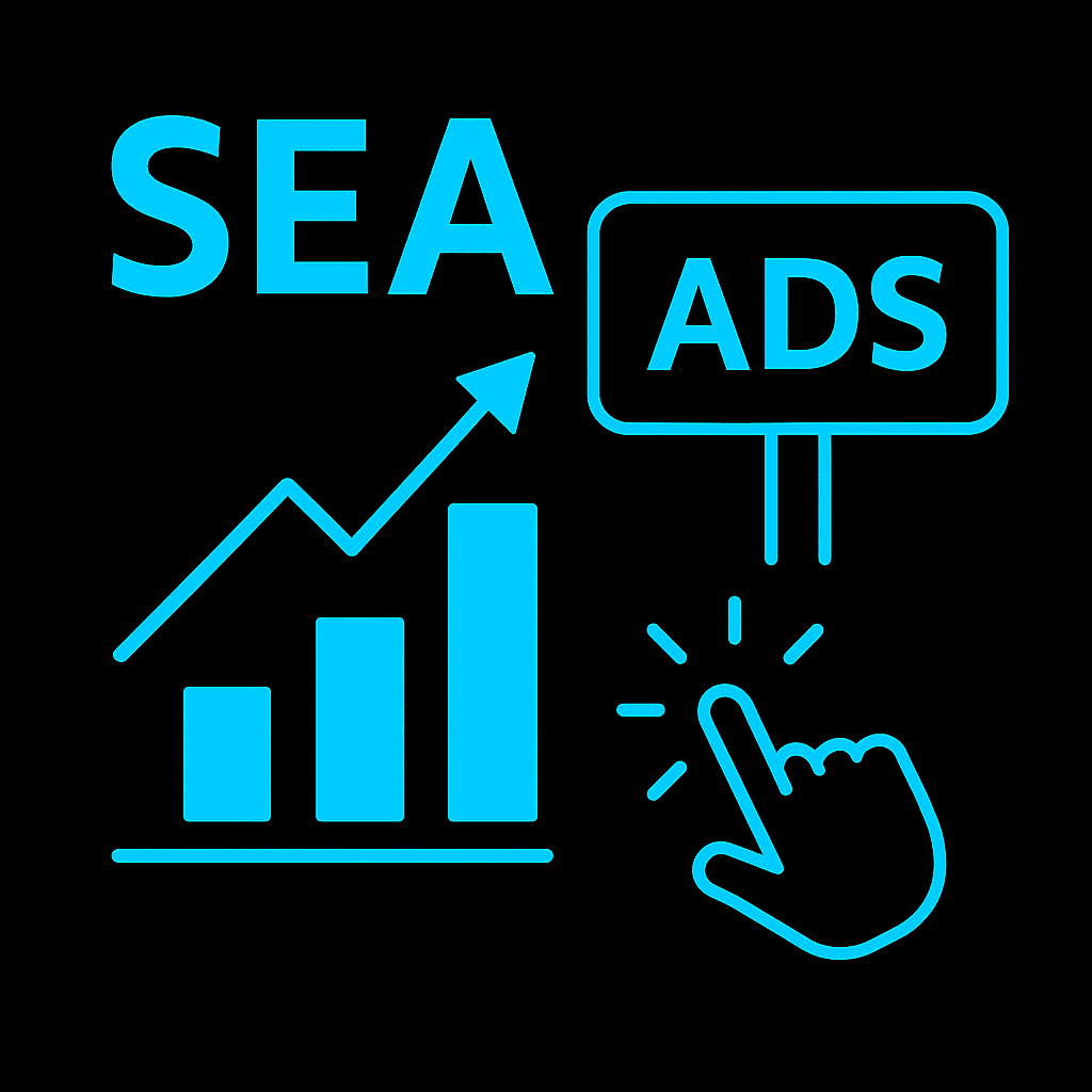 Illustration des services de marketing digital de LDigital Agency à Nice : SEA et Ads, la publicité en ligne et les campagnes Google Ads avec LDigital Agency à Nice